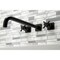 Kingston Brass KS6040DX Wall Mount Tub Faucet, Matte Black KS6040DX - alternate 2